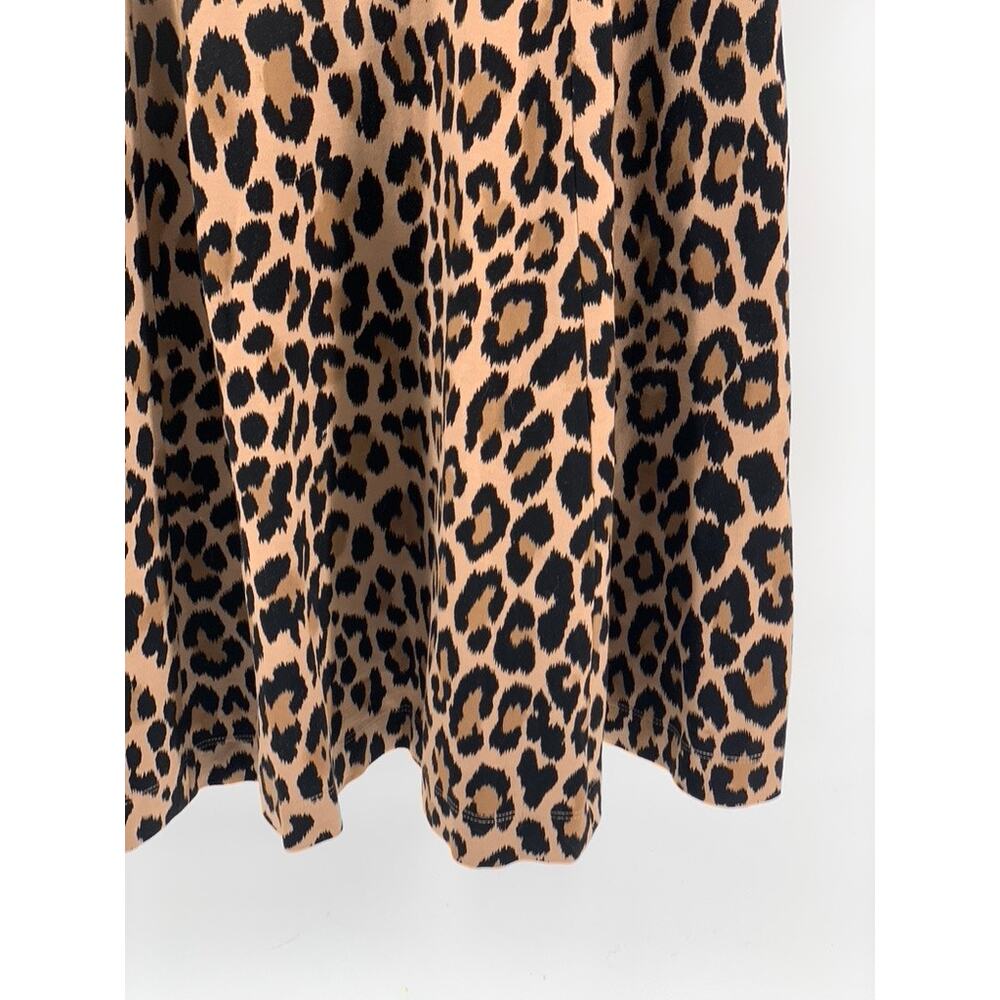 KATE SPADE Women's Brown Leopard Print 3/4 Sleeve Fit & Flare Mini Dress SZ 4 - Picture 10 of 10